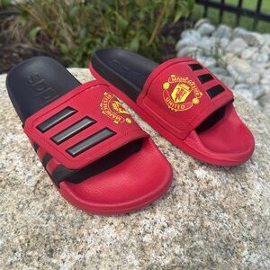 Adidas Men's Adilette TND Slides Manchester United Red / Black GZ5940 Size 6